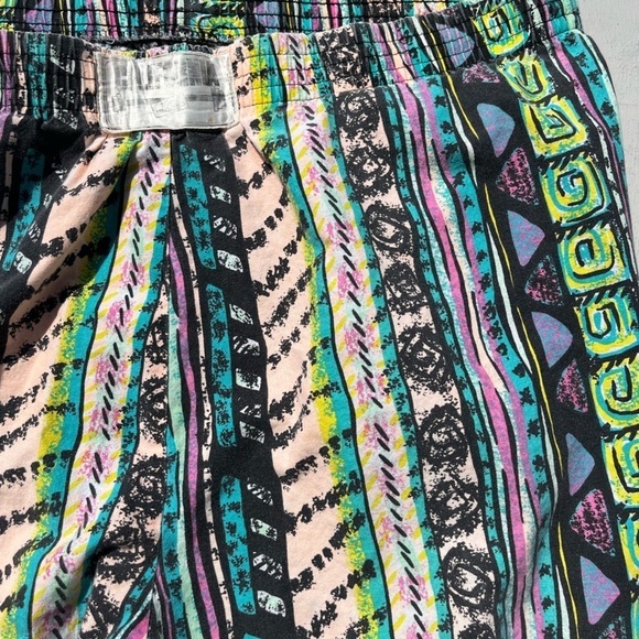 Men's Vintage Body Essentials Pants Multicolor 80s Iron Beach L CA Climb The Max - Picture 3 of 13